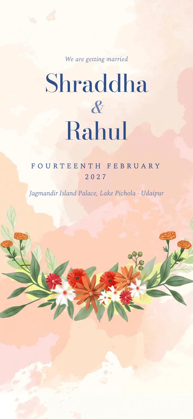 Inside Shraddha and Rahul's invitation