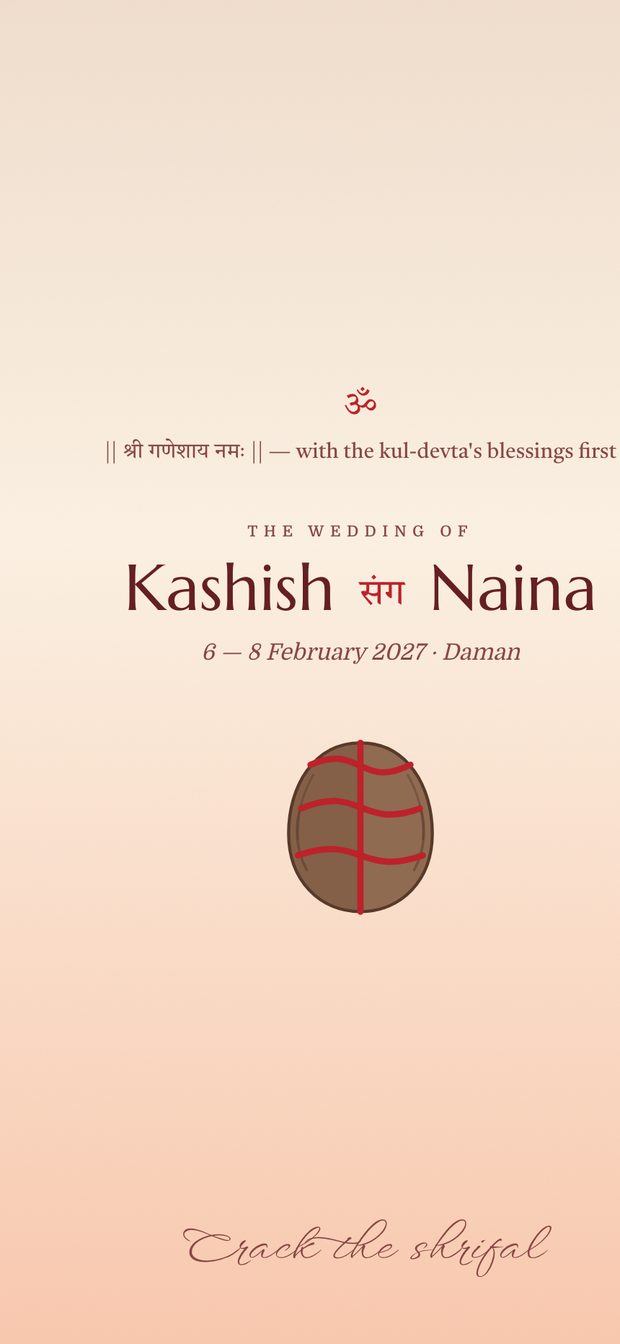 Kashish and Naina invitation, closed