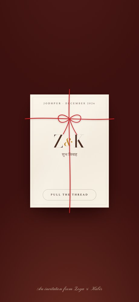 Zoya & Kabir invitation