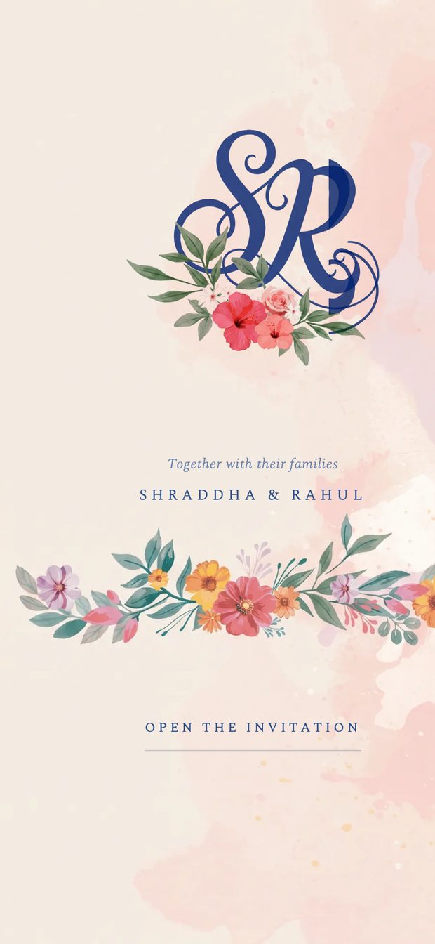 Shraddha and Rahul invitation, closed